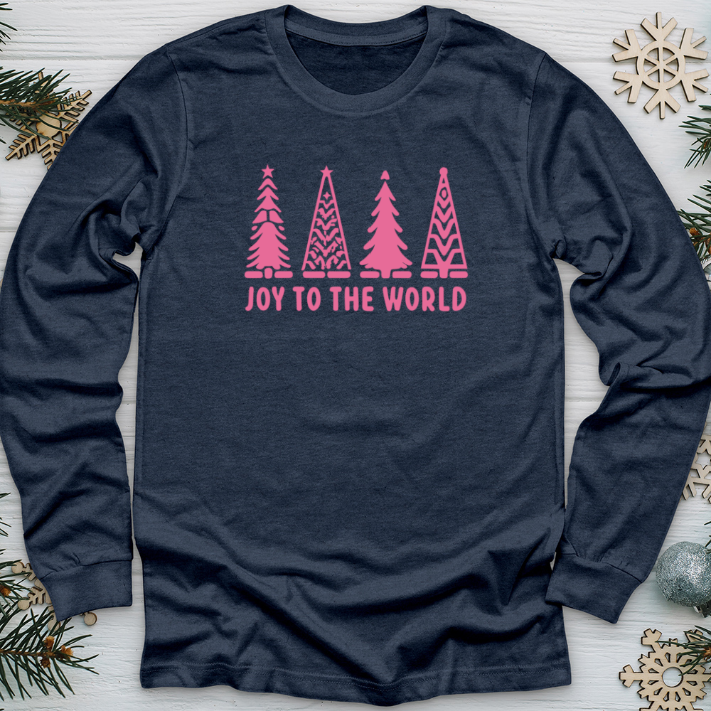 Joy Pink Trees Long Sleeve Tee