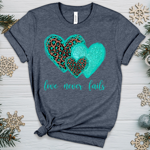 Love Never Fails V2 Heathered Tee