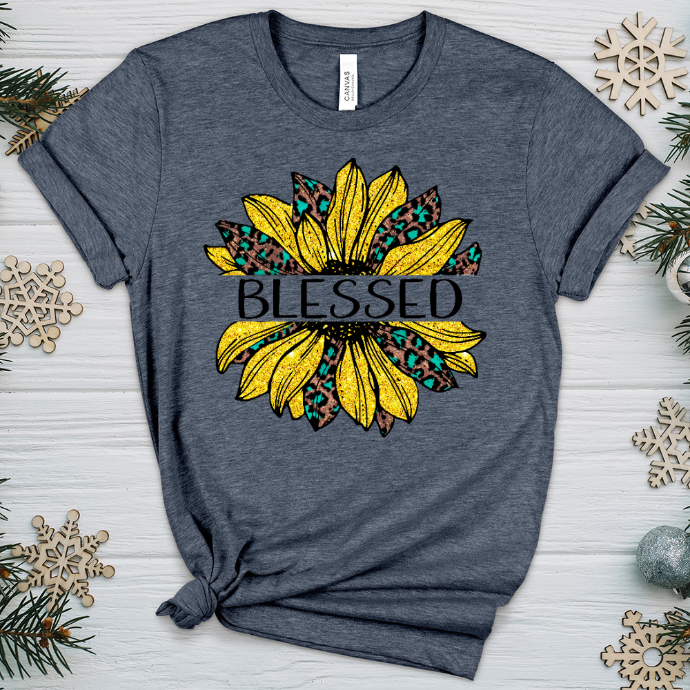 Blessed Sunflower V4 Heathered Tee