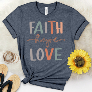 Faith Hope Love Spectrum Heathered Tee