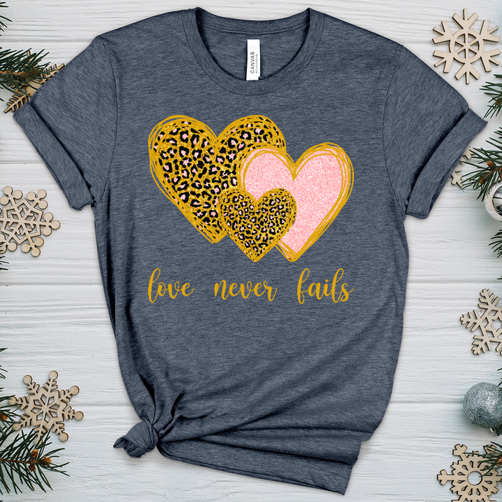 Love Never Fails V3 Heathered Tee