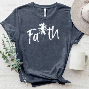 Faith Palm Tree Heathered Tee