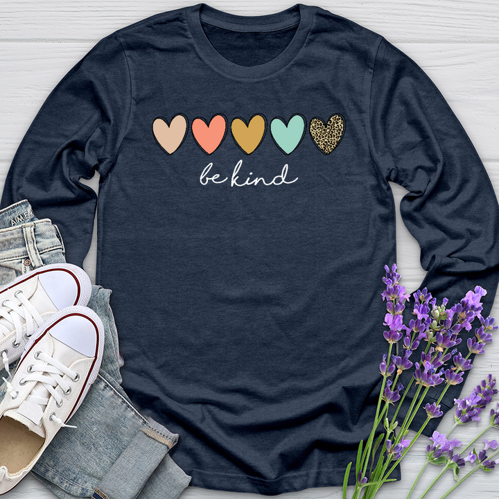 Be Kind Hearts Long Sleeve Tee