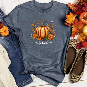 Polka Dot Pumpkin Blessings Heathered Tee