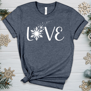 Love Snowflake Heathered Tee