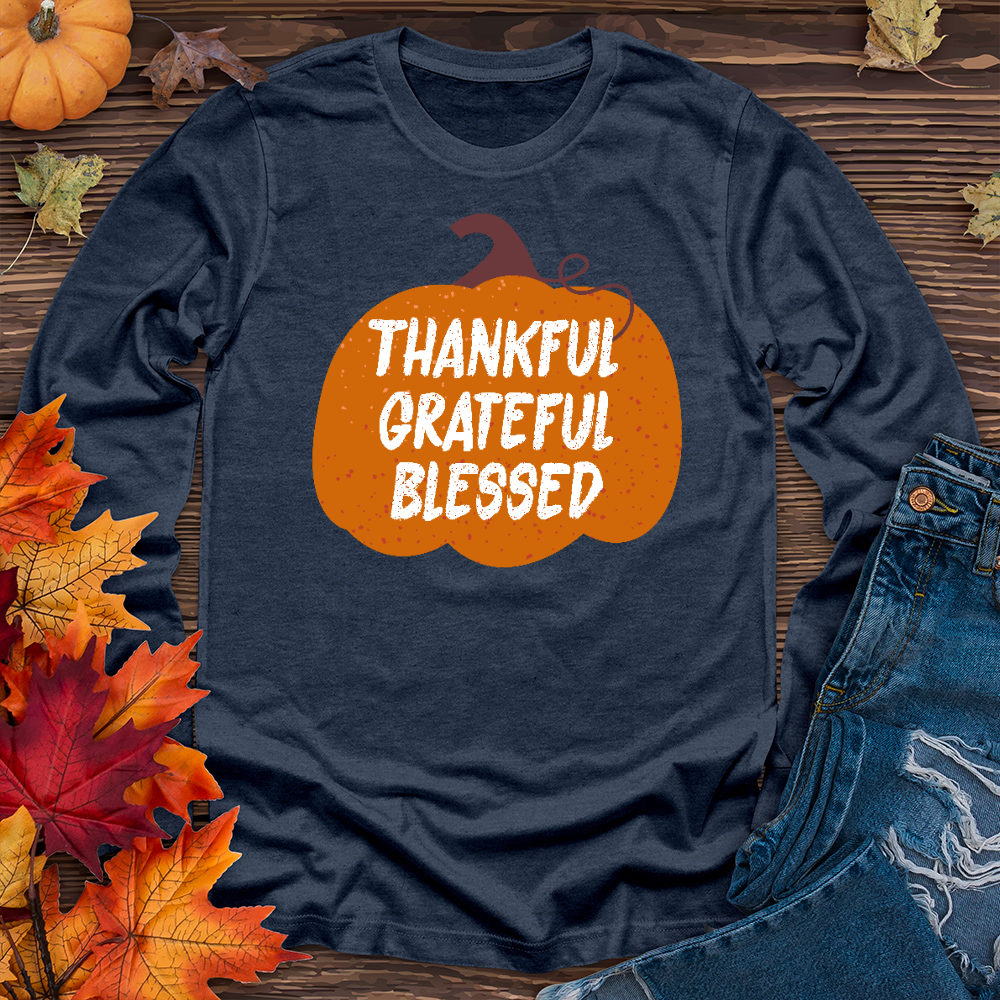 TGB Autumn Pumpkin Scene Long Sleeve Tee