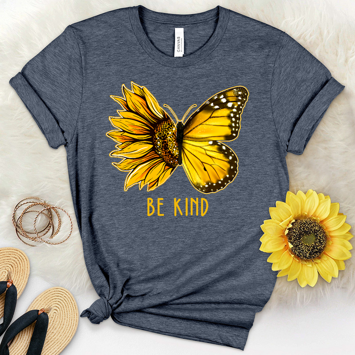 Be Kind Butterflower Heathered Tee