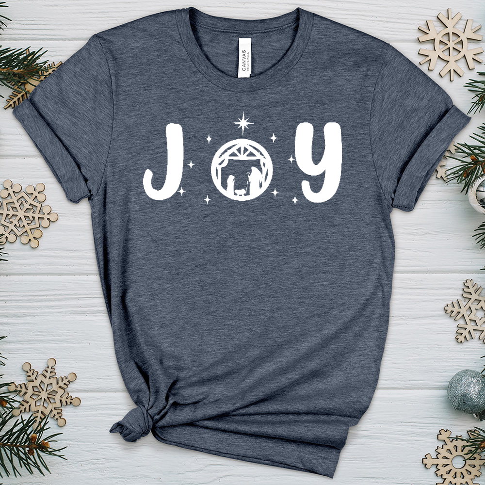 Joy Nativity Heathered Tee