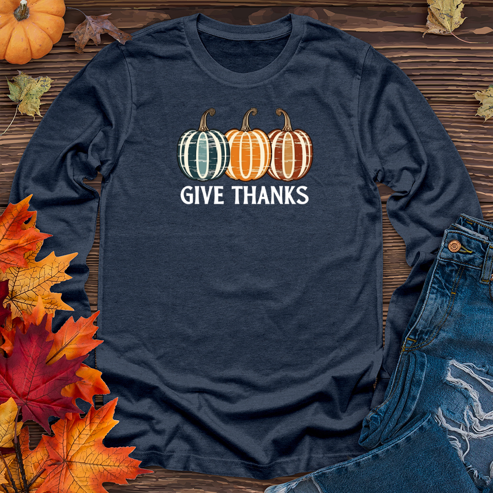 Retro Pumpkin Trio Long Sleeve Tee