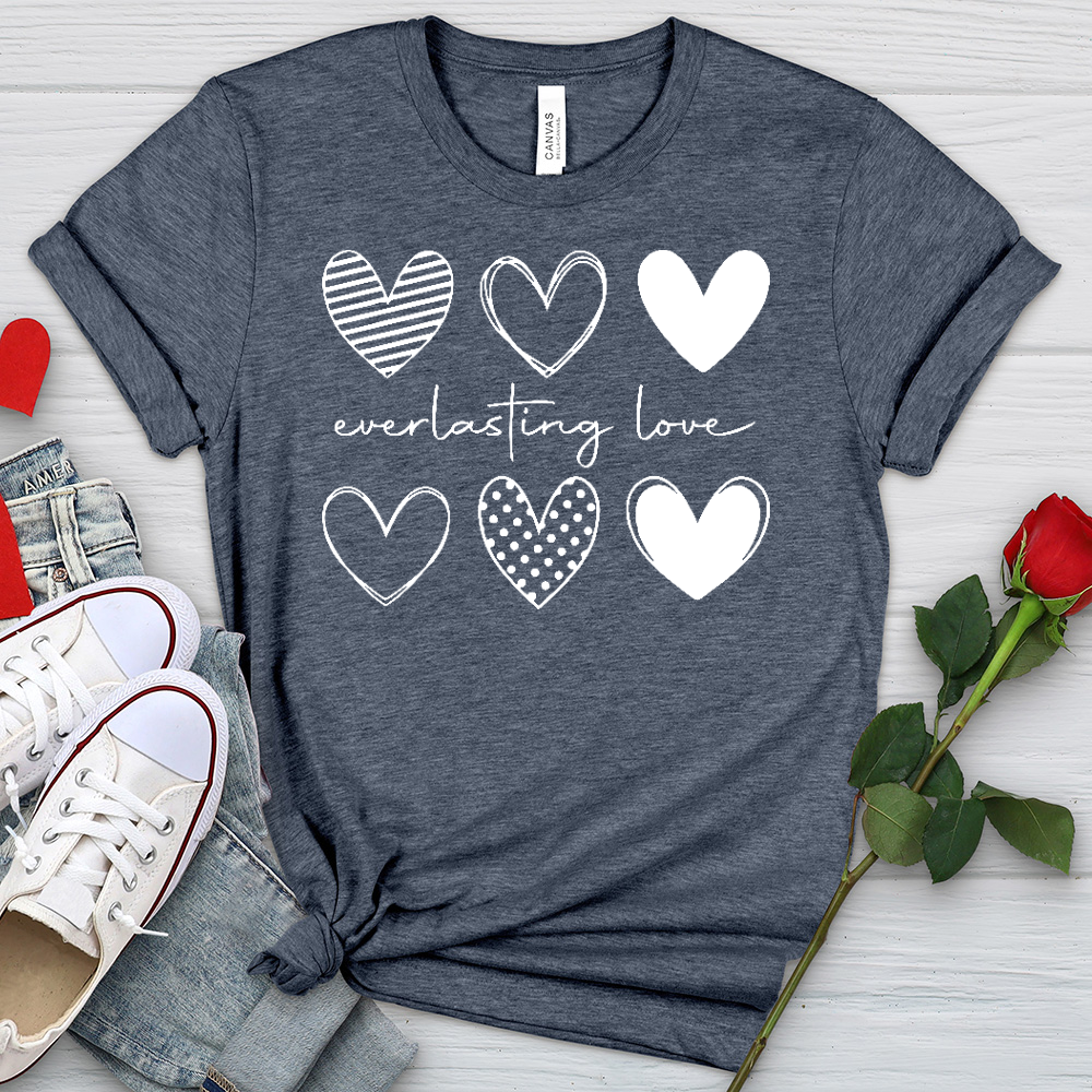 Everlasting Love Hearts Heathered Tee