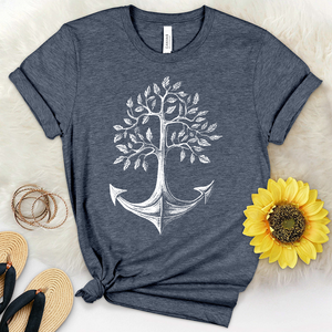 Blooming Anchor Heathered Tee