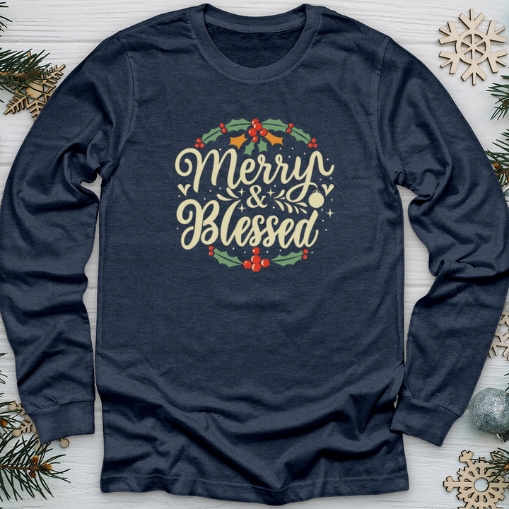 Merry and Blessed Long Sleeve Tee