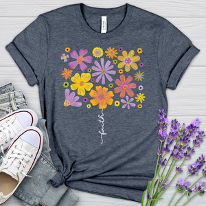 Faith Flower Set Heathered Tee