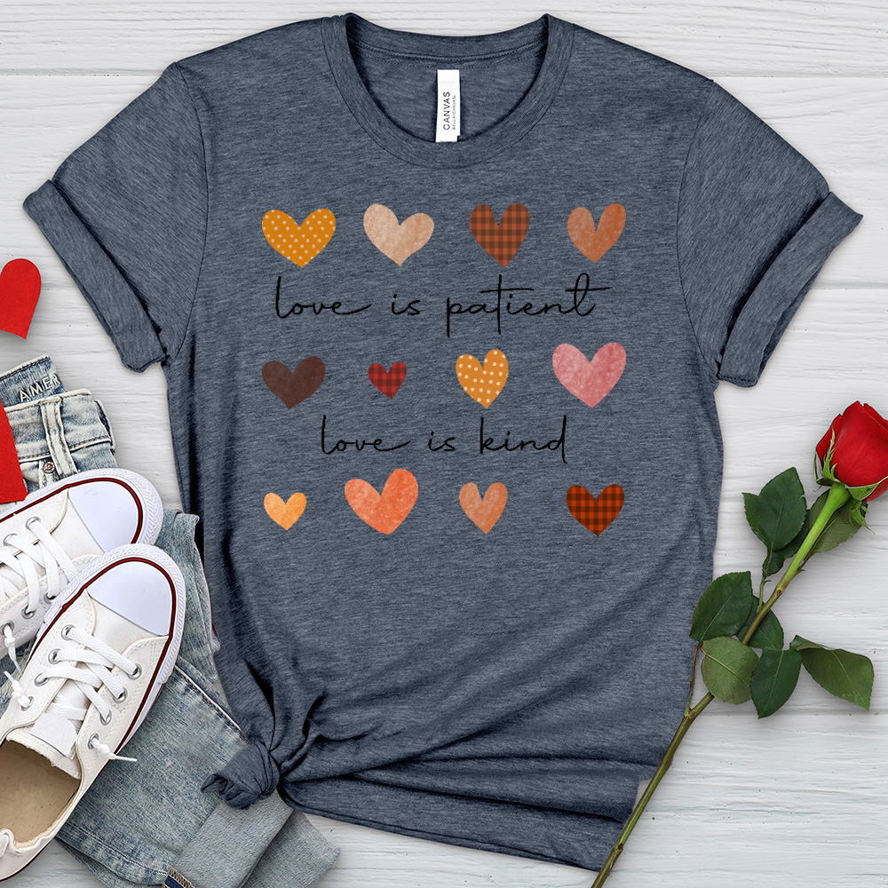 Autumn Heart Patterns Heathered Tee