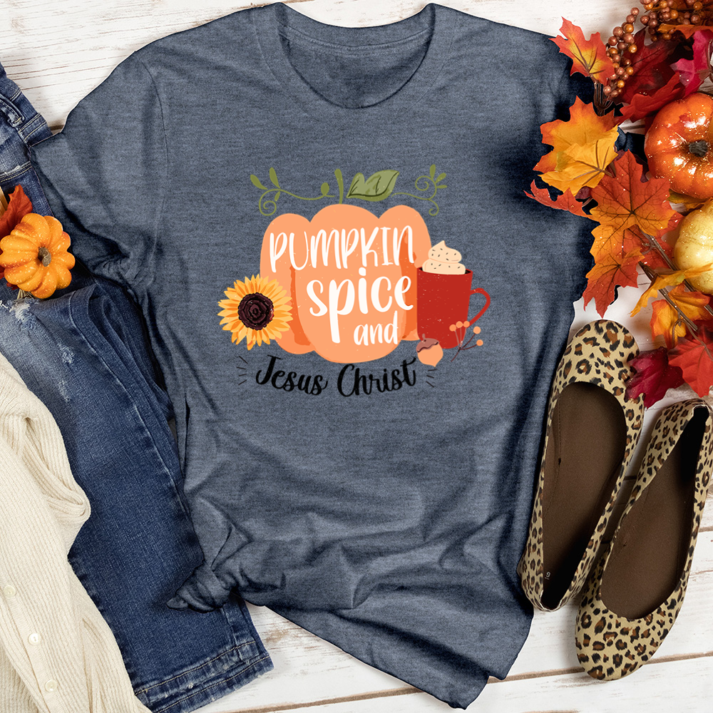 Pumpkin Spice & Christ Heathered Tee