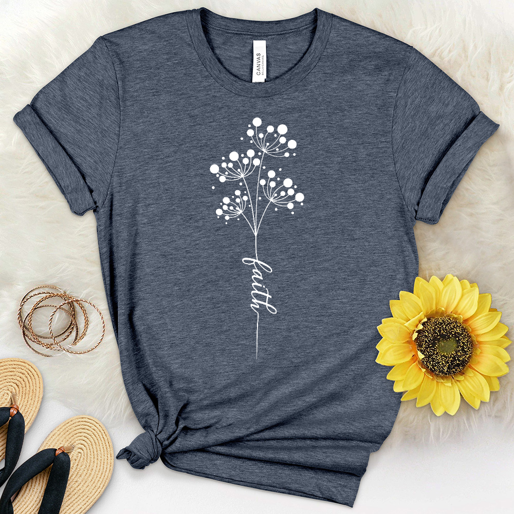 Faith Dandelion Bouquet Heathered Tee