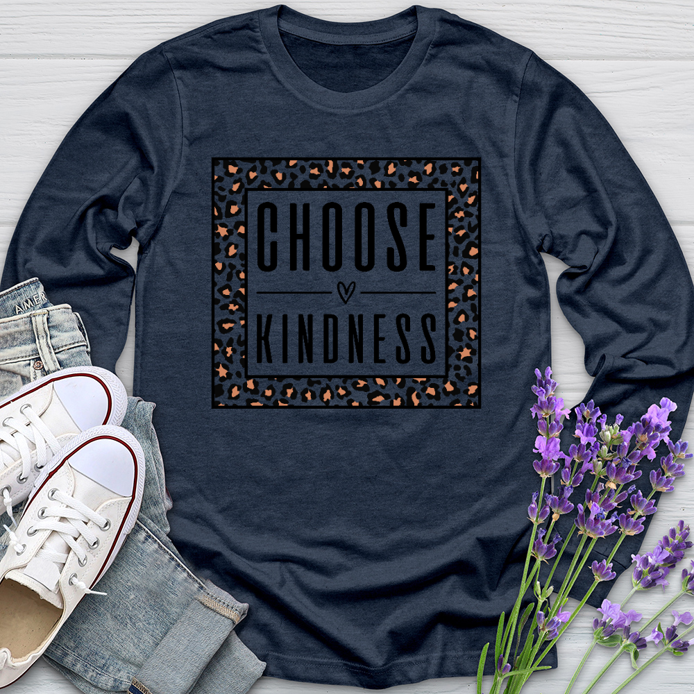 Choose Kindness Leopard Long Sleeve Tee