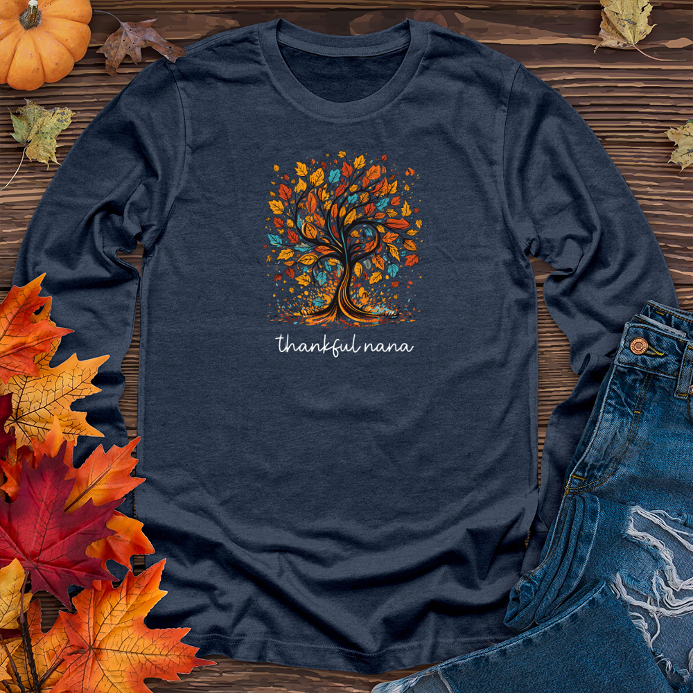 Vintage Paisley Fall Tree Long Sleeve Tee