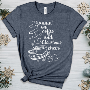 Coffee and Christmas Cheer Heathered Tee