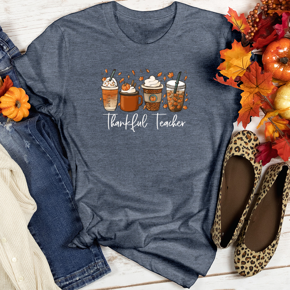 Thankful Teacher Heathered Tee