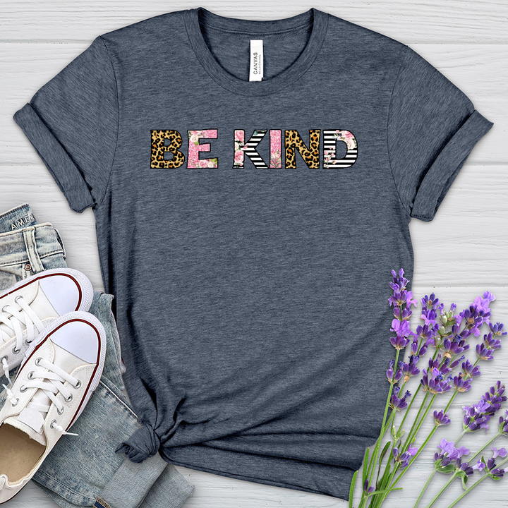 Be Kind Patterns Heathered Tee