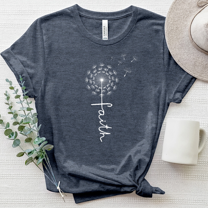 Faith Dandelion Art Heathered Tee