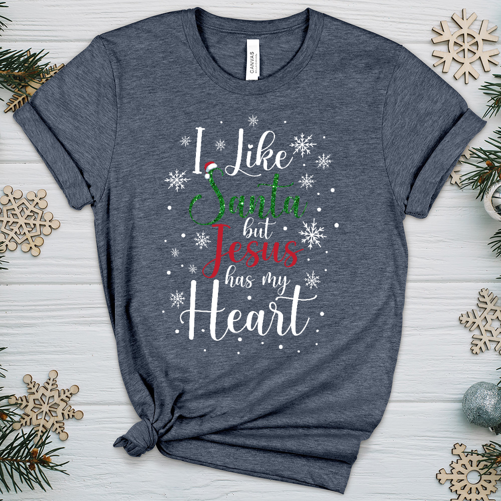 Jesus Has My Heart Heathered Tee