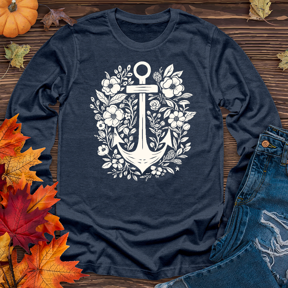 Anchor flower Long Sleeve Tee