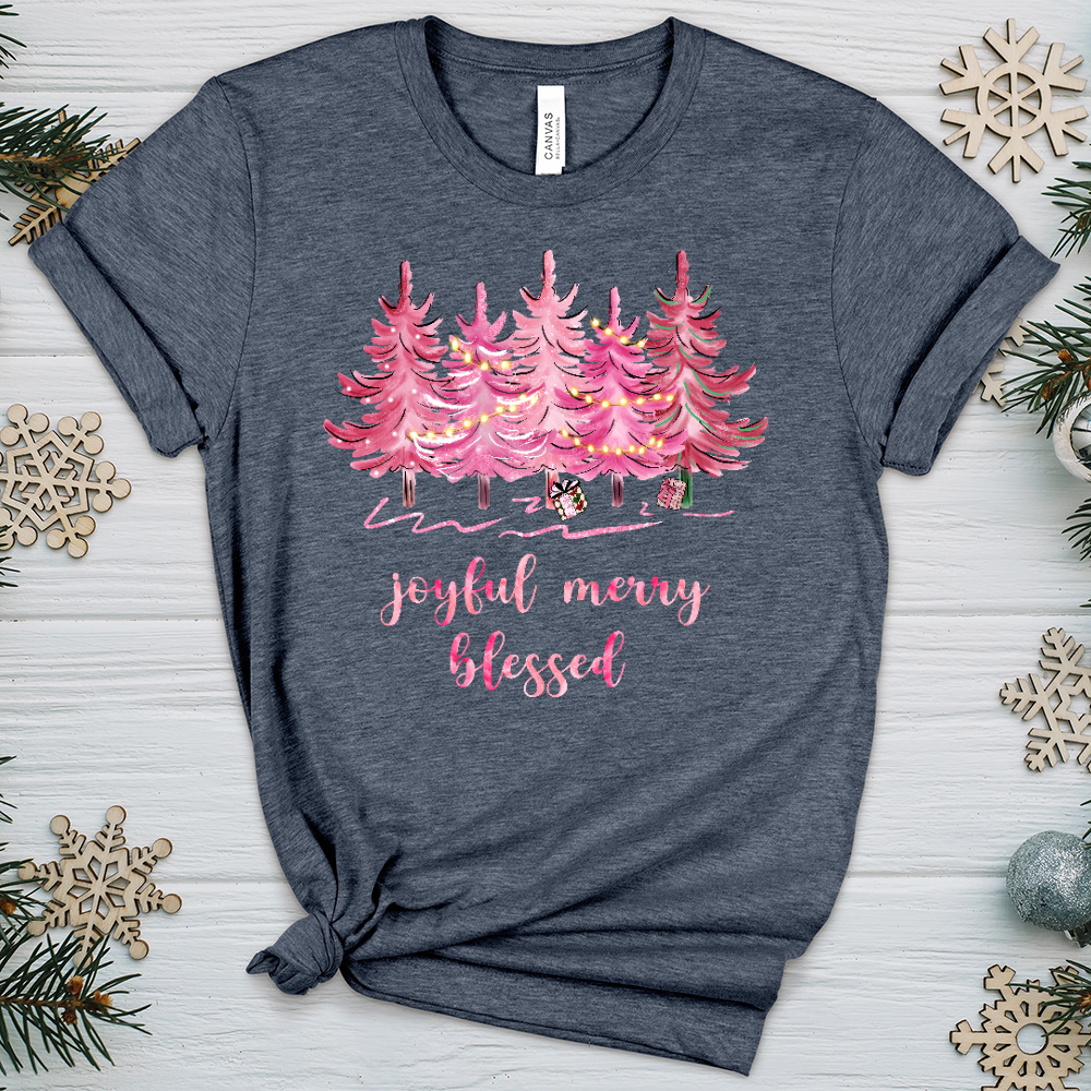 Joyful Pink Forest Heathered Tee