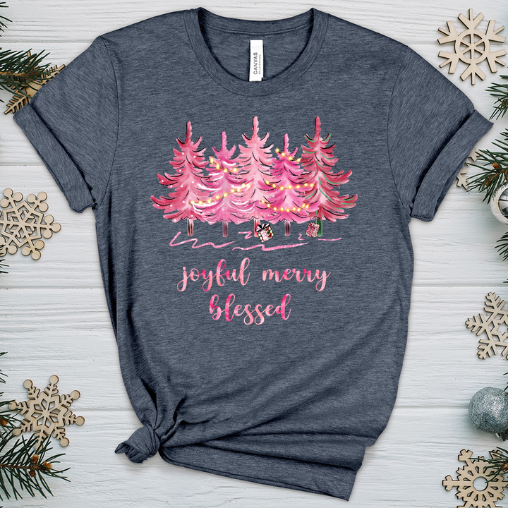 Joyful Pink Forest Heathered Tee