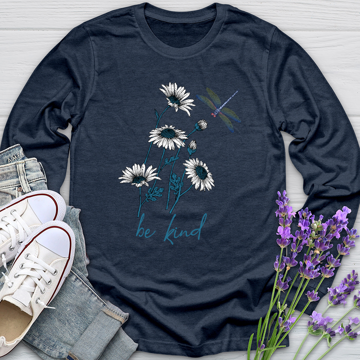 Be Kind daisy Flower Long Sleeve Tee