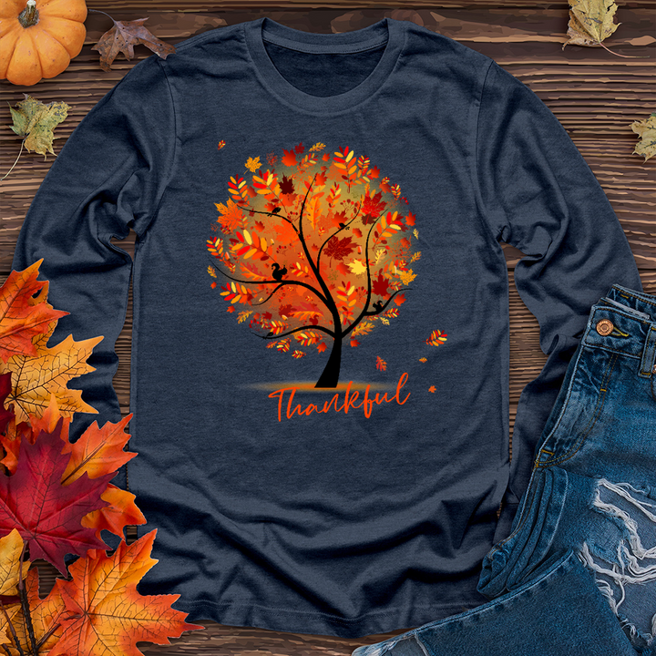 Thankful Autumn Tree Long Sleeve Tee