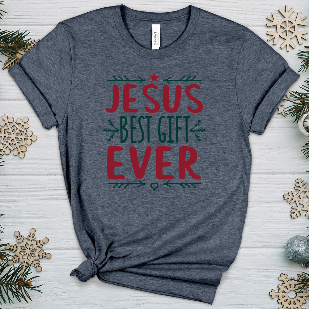 Jesus Best Gift Ever 02 Heathered Tee