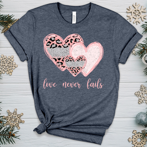 Love Never Fails V7 Heathered Tee