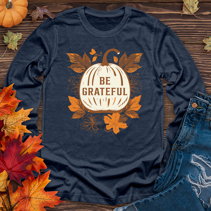 Vintage Pumpkin Leaf Delights Long Sleeve Tee