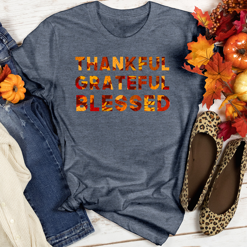 TGB Fall Pattern Heathered Tee