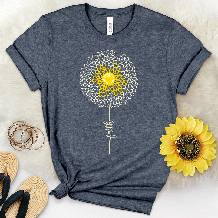 Faith Dandelion Art Heathered Tee