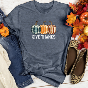 Retro Pumpkin Trio Heathered Tee