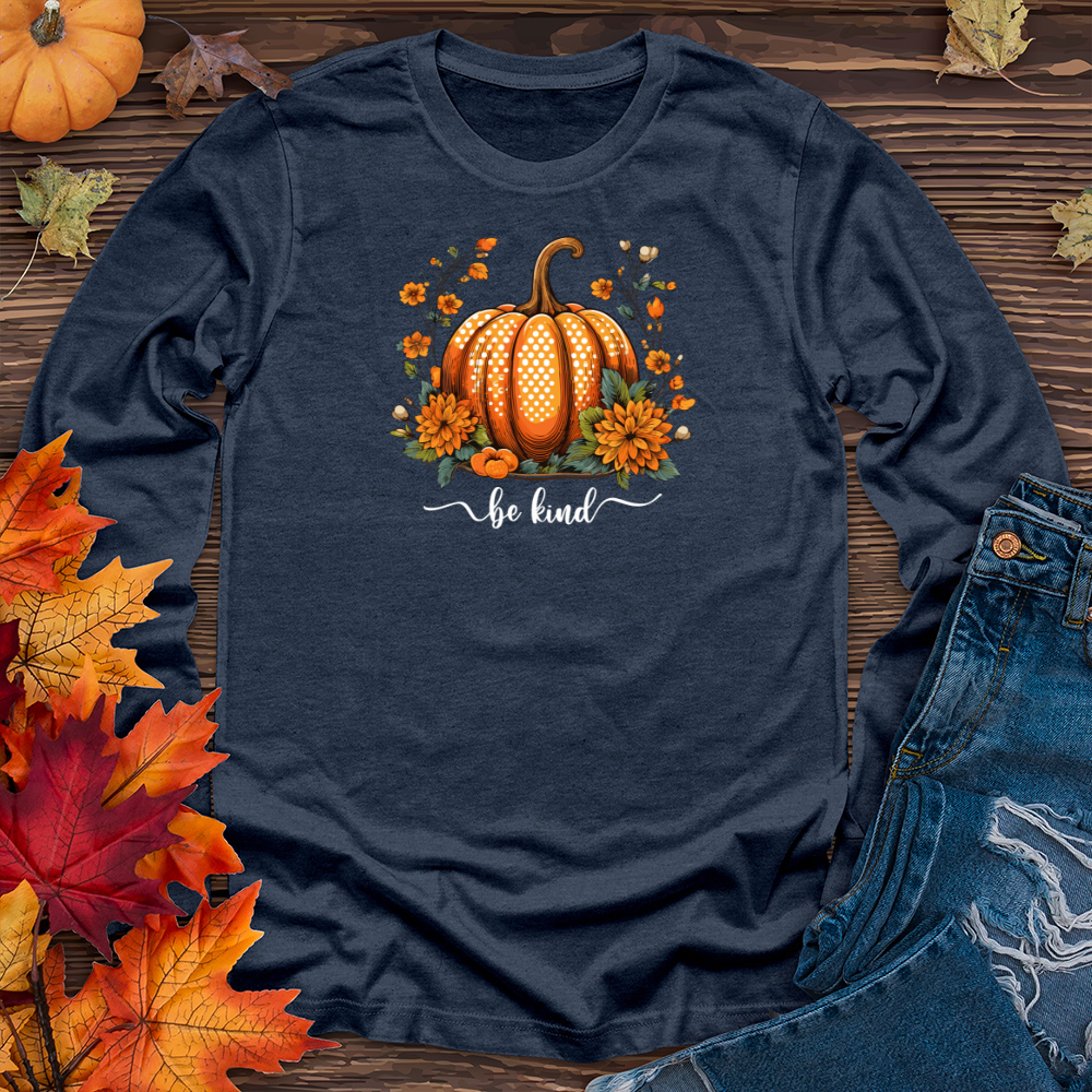 Polka Dot Pumpkin Blessings Long Sleeve Tee