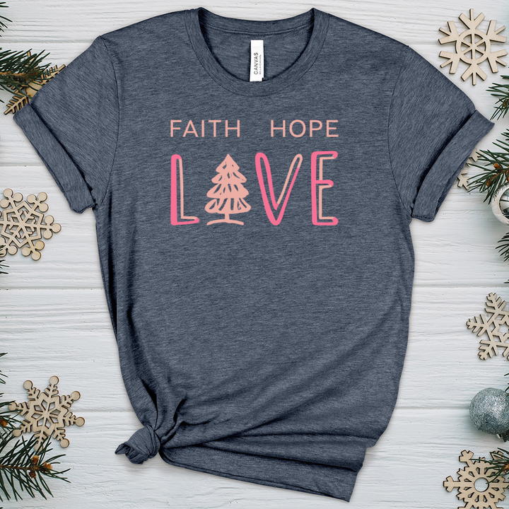 Faith Hope Love Heathered Tee