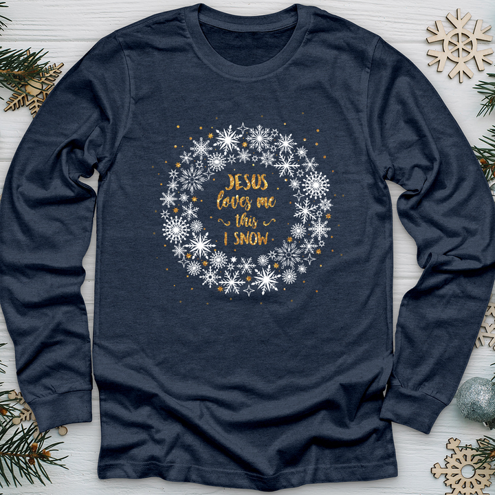 This I Snow Wreath Long Sleeve Tee