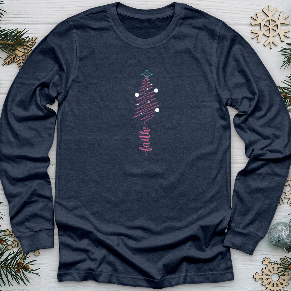 Faith Squiggly Tree Long Sleeve Tee