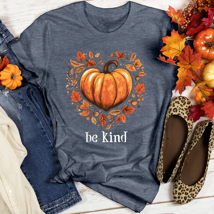 Retro Autumn Spice Heart Heathered Tee