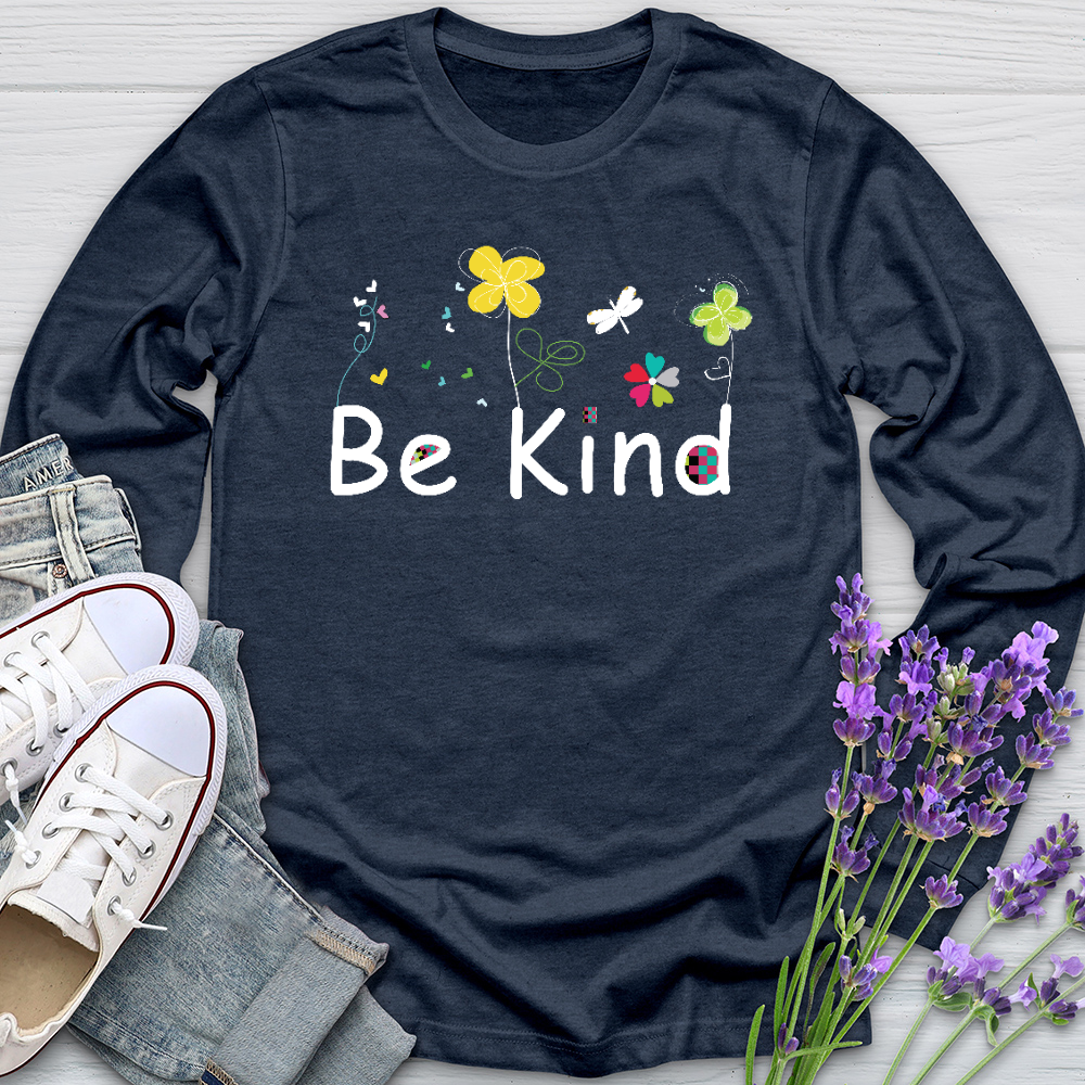 Be Kind Spring Garden Long Sleeve Tee