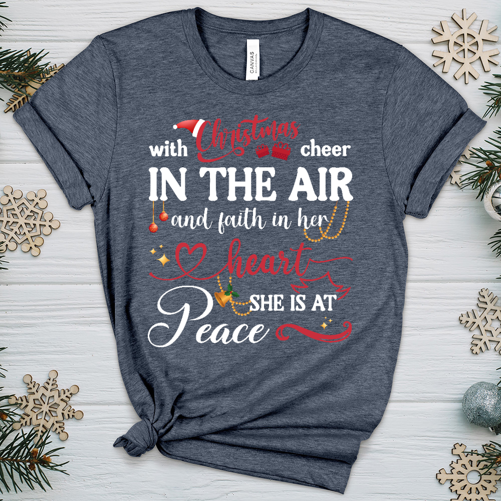 Christmas Cheer In The Air 02 Heathered Tee