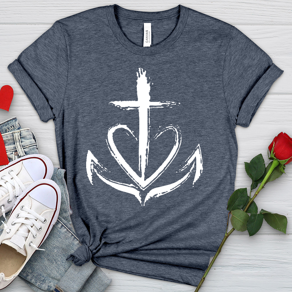 Faith Is The Anchor Heathered Tee