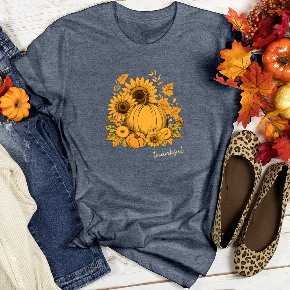 Vintage Sunflower Harvest Icons Heathered Tee