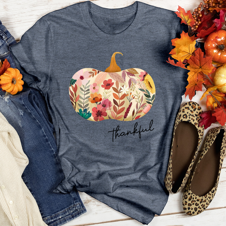 Thankful Garden Pumpkin Heathered Tee