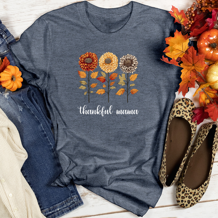 Retro Playful Autumn Mum Trio Heathered Tee