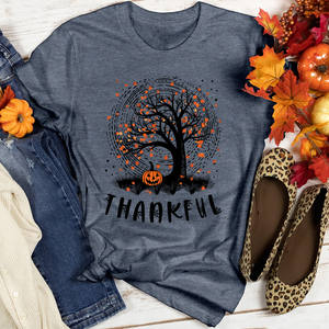 Thankful Halloween Night Heathered Tee